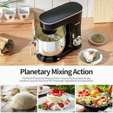 COOKLEE Stand Mixer, 9.5 Qt. 660W 10-Speed Electric Kitchen Mixer with Dishwasher-Safe Dough Hooks, Flat Beaters, Wire Whip & Pouring Shield Attachments for Most Home Cooks,SM-1551,Black