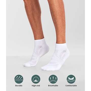 Lapulas Ankle Socks 6 Pack - Comfortable Athletic Wear