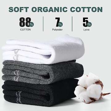 Lapulas Ankle Socks 6 Pack - Comfortable Athletic Wear