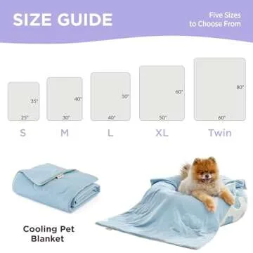Lesure Premium Cooling Dog Blankets for Bed - Washable Dog Cooling Throw Blanket with Q-MAX>0.4，Durable Self Cooling Pet Mat, Soft Cooling Summer Blanket for Hot Weather, Blue, 60x80