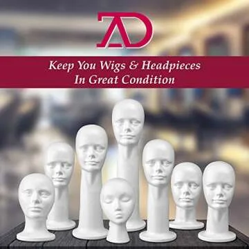 19 Inch Foam Wig Head Mannequin for Styling & Display