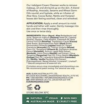 Sukin Naturals Cream Cleanser for Sensitive Skin - 4.23 Fl Oz