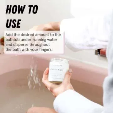 HERBIVORE Coconut Milk Bath Soak – Skin Hydrating & Softening, Soothing Light Coconut Scent, Vegan, 16 oz