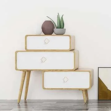 CPELLESSE Clover Knobs Elegant Drawer Pulls 6 Pcs