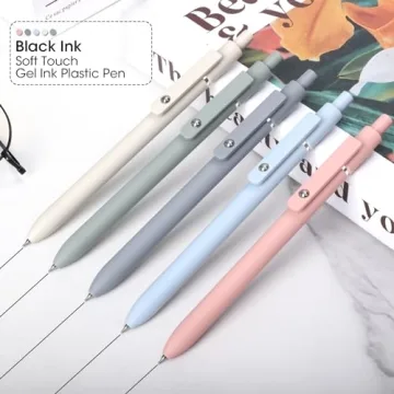 FIOVER 10pcs Gel Pens - Quick Dry Black Ink for Stylish Writing