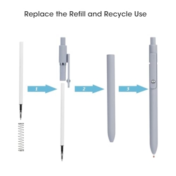 FIOVER 10pcs Gel Pens - Quick Dry Black Ink for Stylish Writing