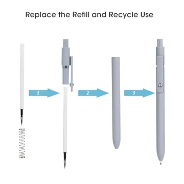 FIOVER 10pcs Gel Pens - Quick Dry Black Ink for Stylish Writing