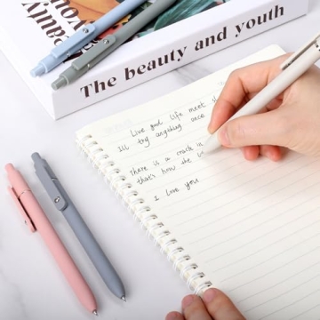 FIOVER 10pcs Gel Pens - Quick Dry Black Ink for Stylish Writing