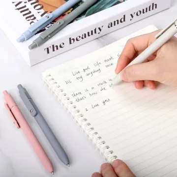 FIOVER 10pcs Gel Pens - Quick Dry Black Ink for Stylish Writing