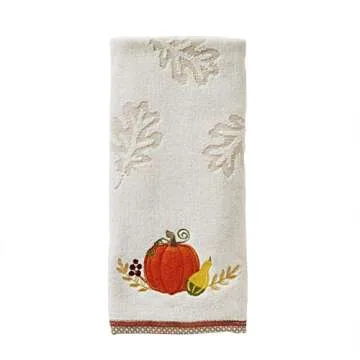 SKL Home Pumpkin Hand Towel Set for Fall Harvest