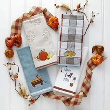 SKL Home Pumpkin Hand Towel Set for Fall Harvest