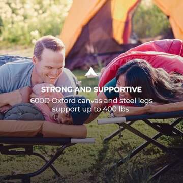 TETON Sports Camping Cot - Easy Setup and Durable Comfort