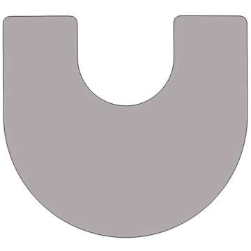 Flash Furniture Wren 60''W x 66''L Horseshoe Grey Thermal Laminate Activity Table - Height Adjustable Short Legs