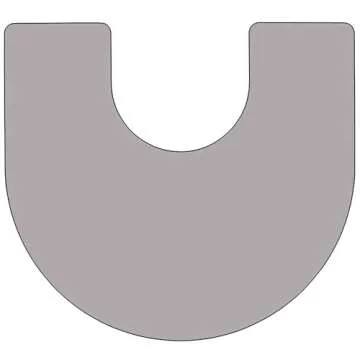 Flash Furniture Wren 60''W x 66''L Horseshoe Grey Thermal Laminate Activity Table - Height Adjustable Short Legs