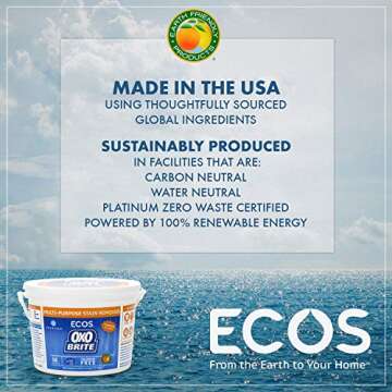 Earth Friendly Products ECOS Oxo-Brite, Color-Safe Whitener & Brightener, 57.6-Ounces ,3.6 Pound (Pack of 2)