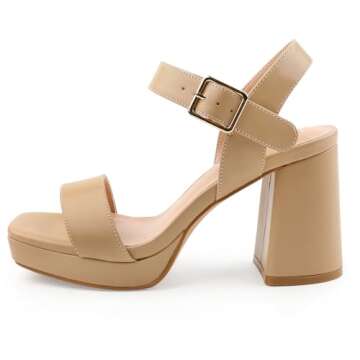 JOY IN LOVE Women's Chunky Platform Heels: Style & Comfort