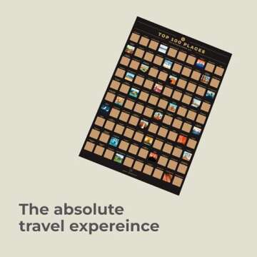 Enno Vatti 100 Places Scratch Off Poster – Best Poster With Travel Places/Destinations Bucket List (16.5" X 23.4")- Ultimate Gift For Travel lovers, Christmas, Easter, Valentine's Day