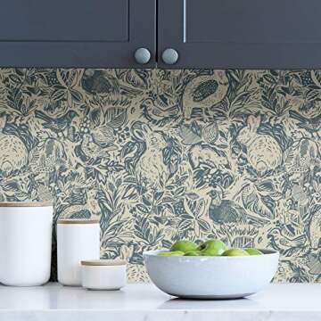 NuWallpaper Blue Terrene Peel and Stick Wallpaper (NUS3622)