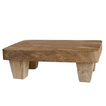 Unique Wooden Tray Pedestal for Home Decor