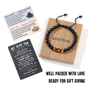 Quietsun Teens Gift Ideas Unique Beaded Bracelet for Sons