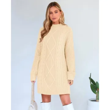 BTFBM Women’s Cable Knit Oversized Sweater - Stylish Comfort