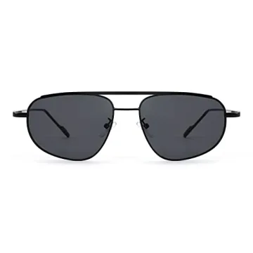 FEISEDY Retro Trendy Aviator Sunglasses Women Men 90s Small Vintage Glasses Stylish Gold Metal Oval Sunglasses B2906