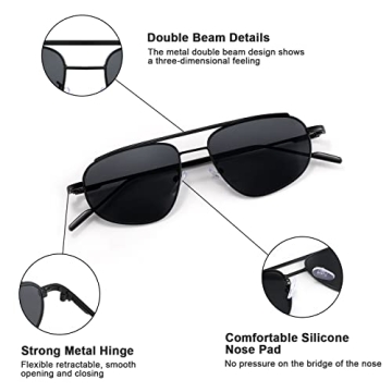 FEISEDY Retro Trendy Aviator Sunglasses Women Men 90s Small Vintage Glasses Stylish Gold Metal Oval Sunglasses B2906