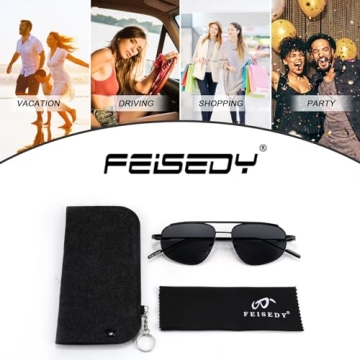 FEISEDY Retro Trendy Aviator Sunglasses Women Men 90s Small Vintage Glasses Stylish Gold Metal Oval Sunglasses B2906
