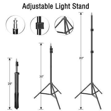 EMART Photography Softbox Lighting Kit, Photo Equipment Studio Softbox 20" x 27", 45W Dimmable LED w...