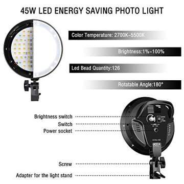 EMART Photography Softbox Lighting Kit for Studios