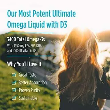Nordic Naturals Ultimate Omega Xtra Liquid - Premium Omega-3 Fish Oil