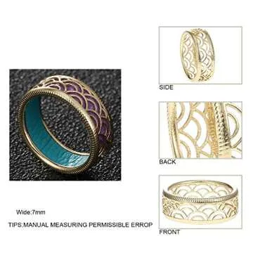 KOAEM Thin and Hollow Wave Band, Fashion, Colorful, Comfortable fit, Skin Safe