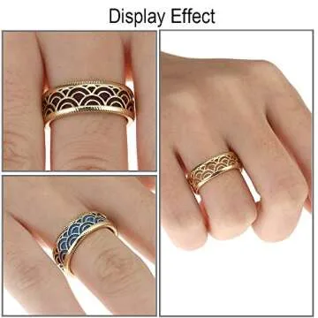 KOAEM Thin and Hollow Wave Band, Fashion, Colorful, Comfortable fit, Skin Safe