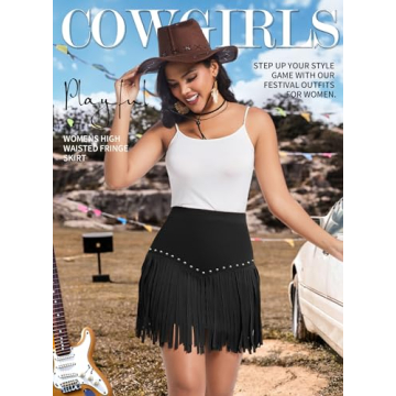 Chic Womens Cowgirl Fringe Skirt for Festivals and Rodeos