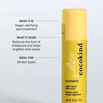 Cocokind Organic Turmeric Mask Stick, Spot Treatment for Dark Spots & Acne