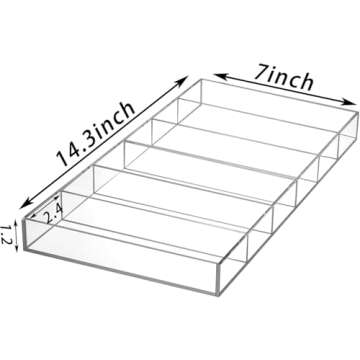 SOUJOY 2 Pack Acrylic Sunglasses Organizer, 6 Slot Clear Eyeglasses Storage Case, Stackable Eyewear ...