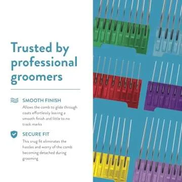 WAHL Professional Animal Stainless Steel Attachment Guide Comb Set for Wahl's Bravura, Arco, 5 Style Groom, Chromado, Creativa, Figura, and Motion Pet, Dog, Cat, and Horse Clippers