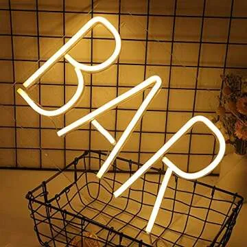 [Bigger Size] Sparkle Lights Neon Signs, Neon Lights for Room Decor Light Lamp Bedroom Beer Bar Pub Hotel Party Restaurant Recreational Game Room Wall Art Decoration (Bar)