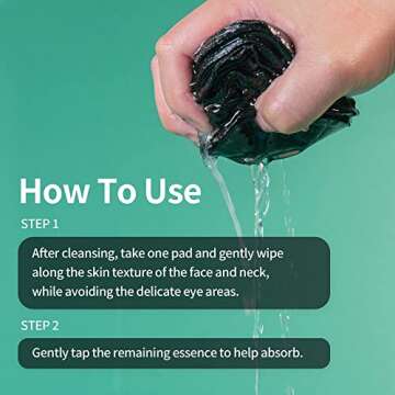 DERMALOGY Real Charcoal Pad - Daily Facial Cleansing Pads