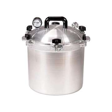 All American 21.5 QT Pressure Cooker Bundle with 2 Racks and Norpro Canning Essentials 6 Piece Box Set