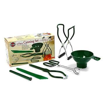 All American 21.5 QT Pressure Cooker Bundle with 2 Racks and Norpro Canning Essentials 6 Piece Box Set