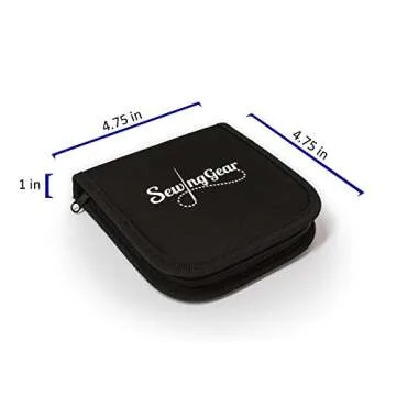 Sewing Kit for Adults Home Travel Camping and Emergency. Best Gift for Kids Girls Beginners. Quality Premium Mini Sew Supplies Set. Expansive Case with 100 Extra Pins and Safety Pins (Black, Small)