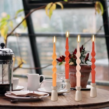 Elegant Orange Taper Candles for Home and Events