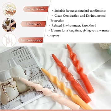Elegant Orange Taper Candles for Home and Events