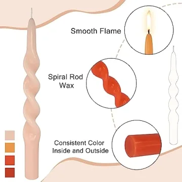 Elegant Orange Taper Candles for Home and Events