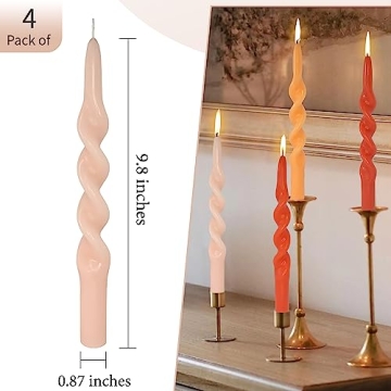 Elegant Orange Taper Candles for Home and Events