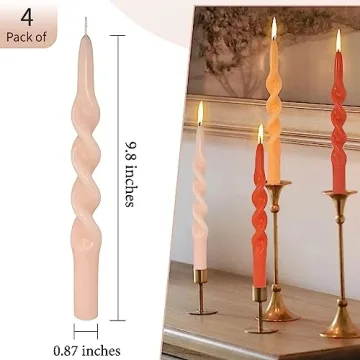 Elegant Orange Taper Candles for Home and Events