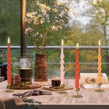 Elegant Orange Taper Candles for Home and Events