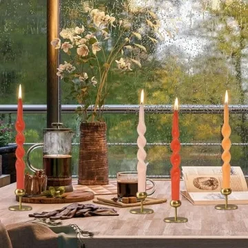Elegant Orange Taper Candles for Home and Events
