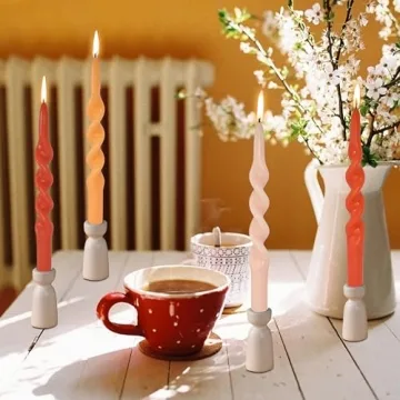 Elegant Orange Taper Candles for Home and Events